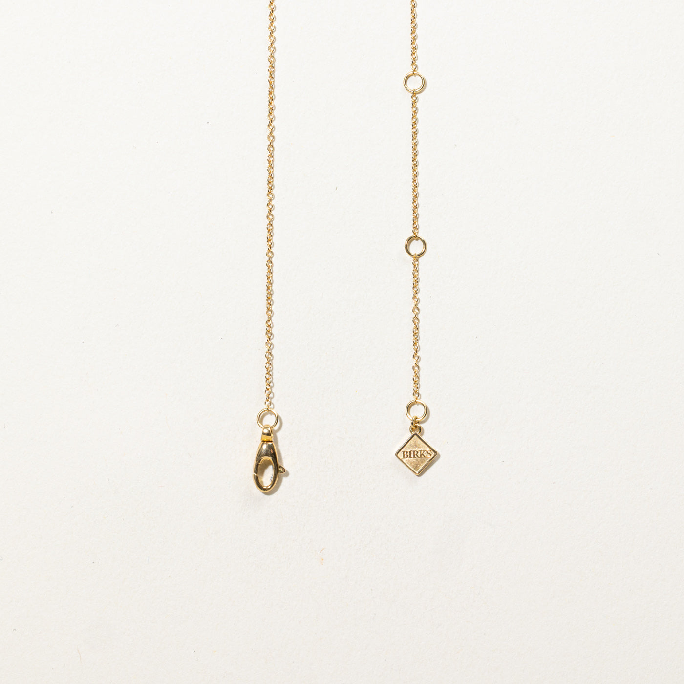 'Birks' 18K Diamond Heart Pendant Necklace | 17"