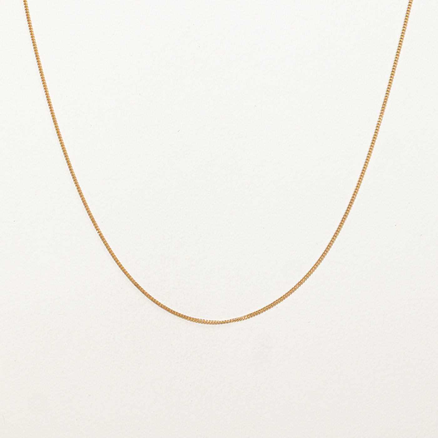 14k Yellow Gold Curb Link Chain | 18"