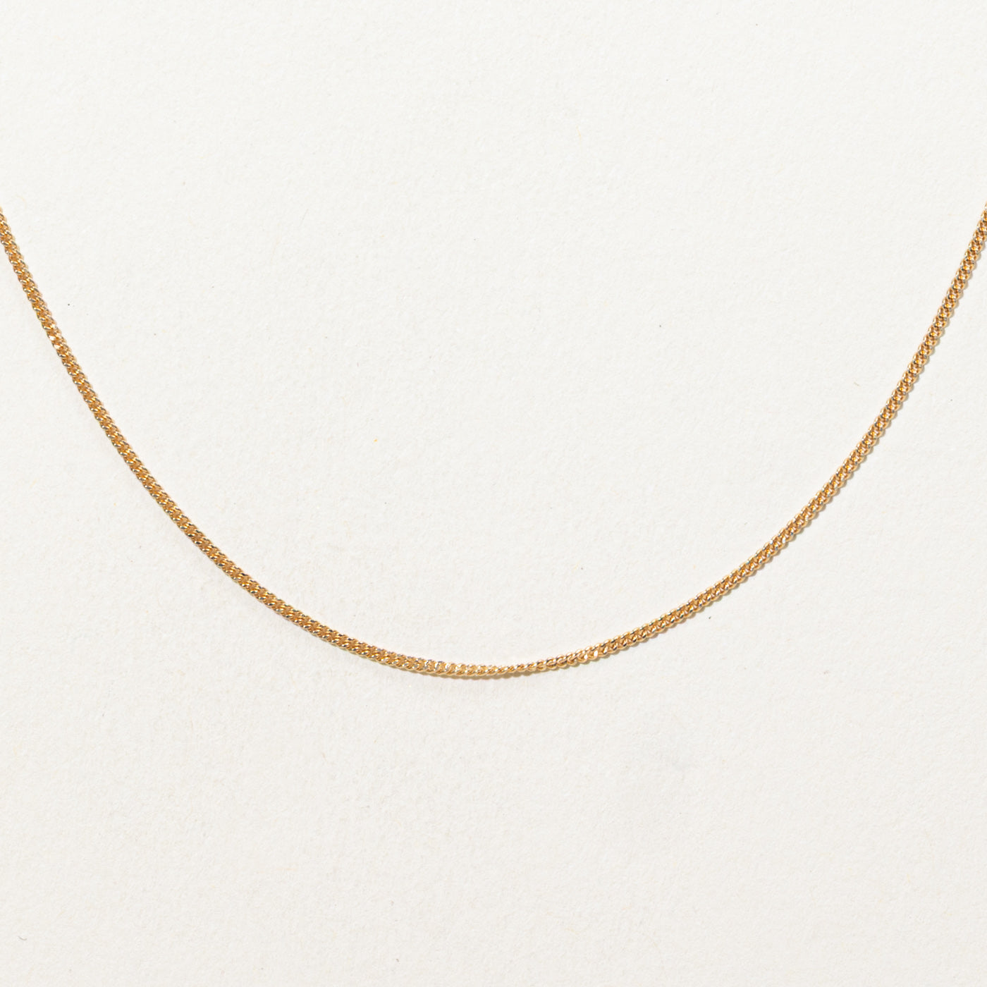 14k Yellow Gold Curb Link Chain | 18"