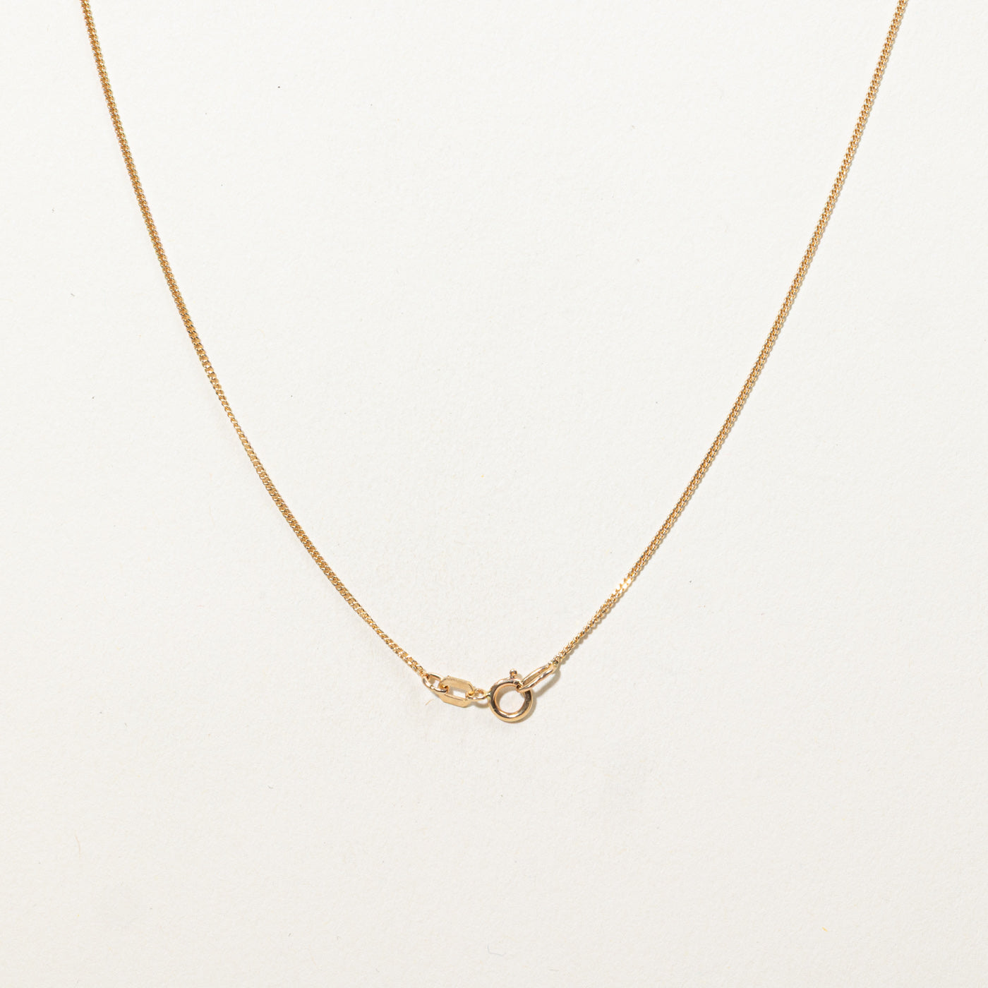 14k Yellow Gold Curb Link Chain | 18"