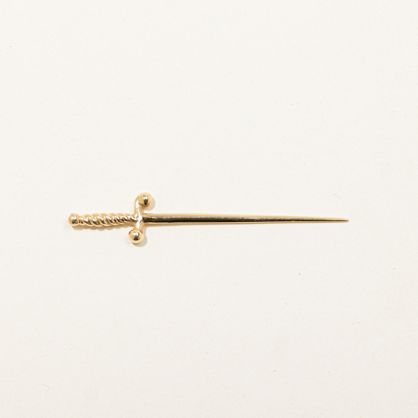 14K Yellow Gold Sword Pin Brooch