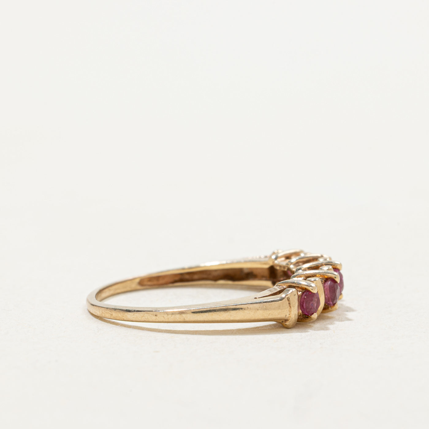 10k Five Stone Ruby Band | SZ 4.75