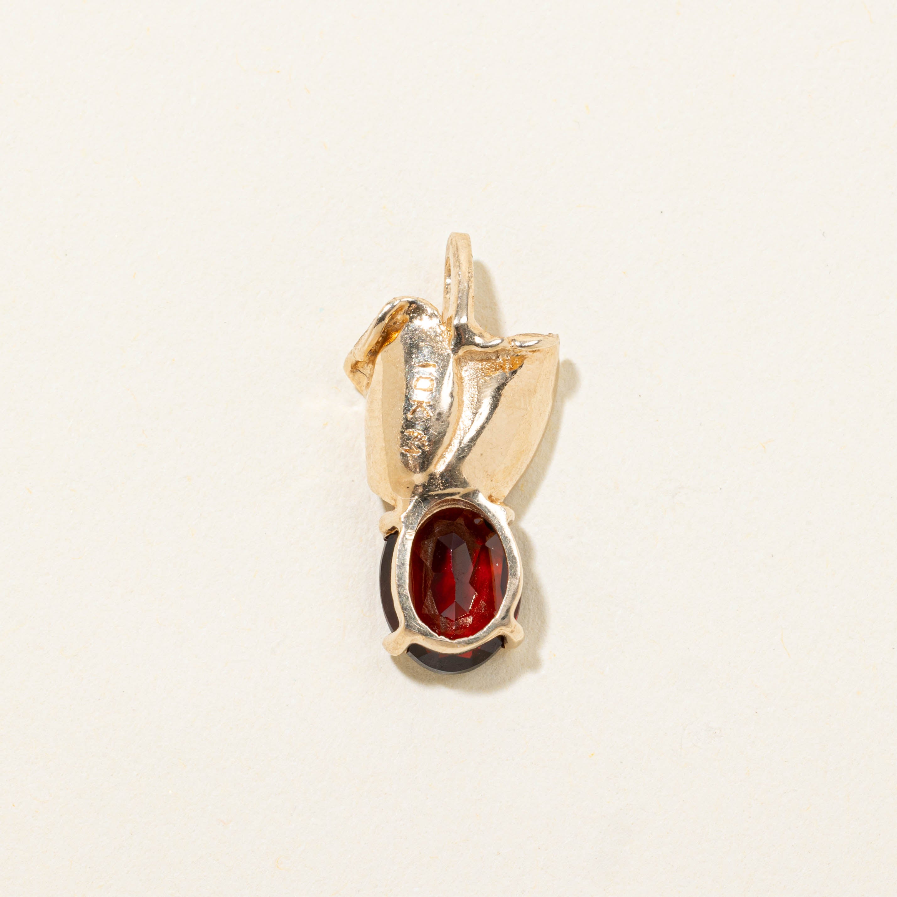 10k Garnet Floral Pendant | 1.50ctw