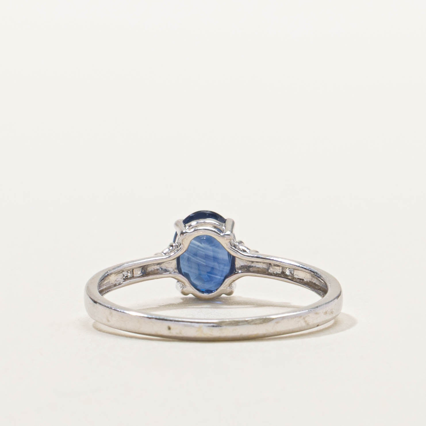10k North-South Sapphire & Diamond Ring | SZ 7