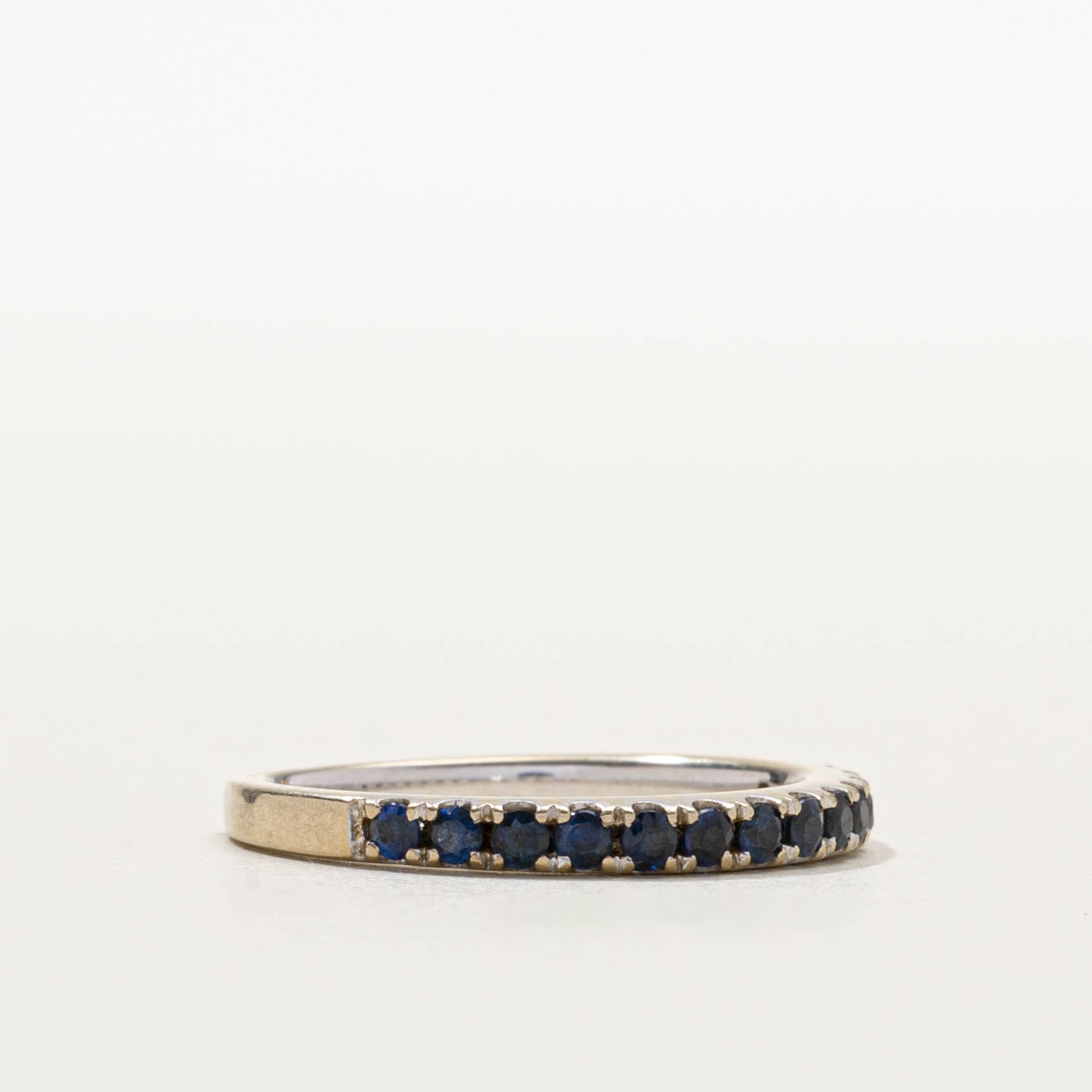 14k Semi Eternity Sapphire Ring | SZ 7