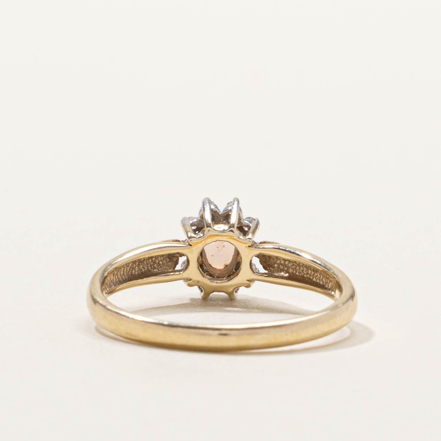 10k Opal & Diamond Petal Ring | SZ 6.25
