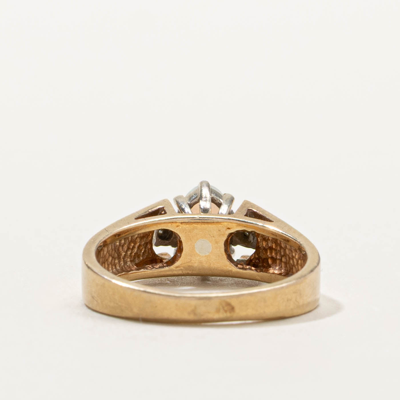 10k Opal & Diamond Accents Ring | SZ 3.5