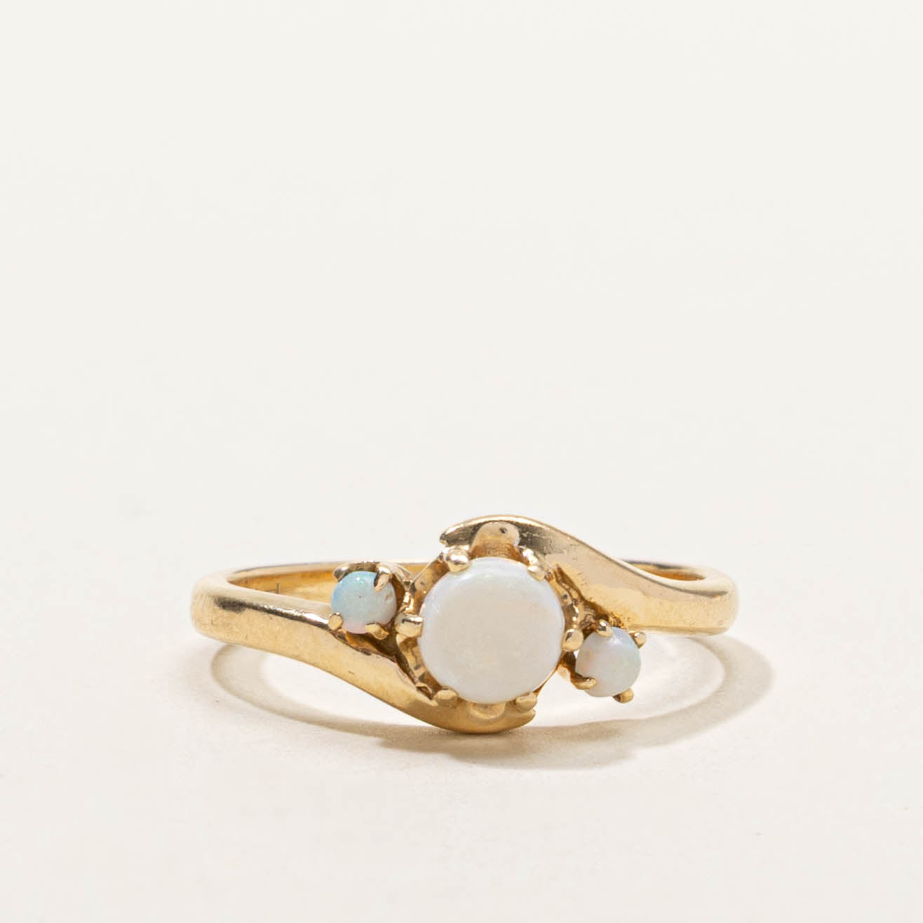 14k Opal Bypass Ring | SZ 6