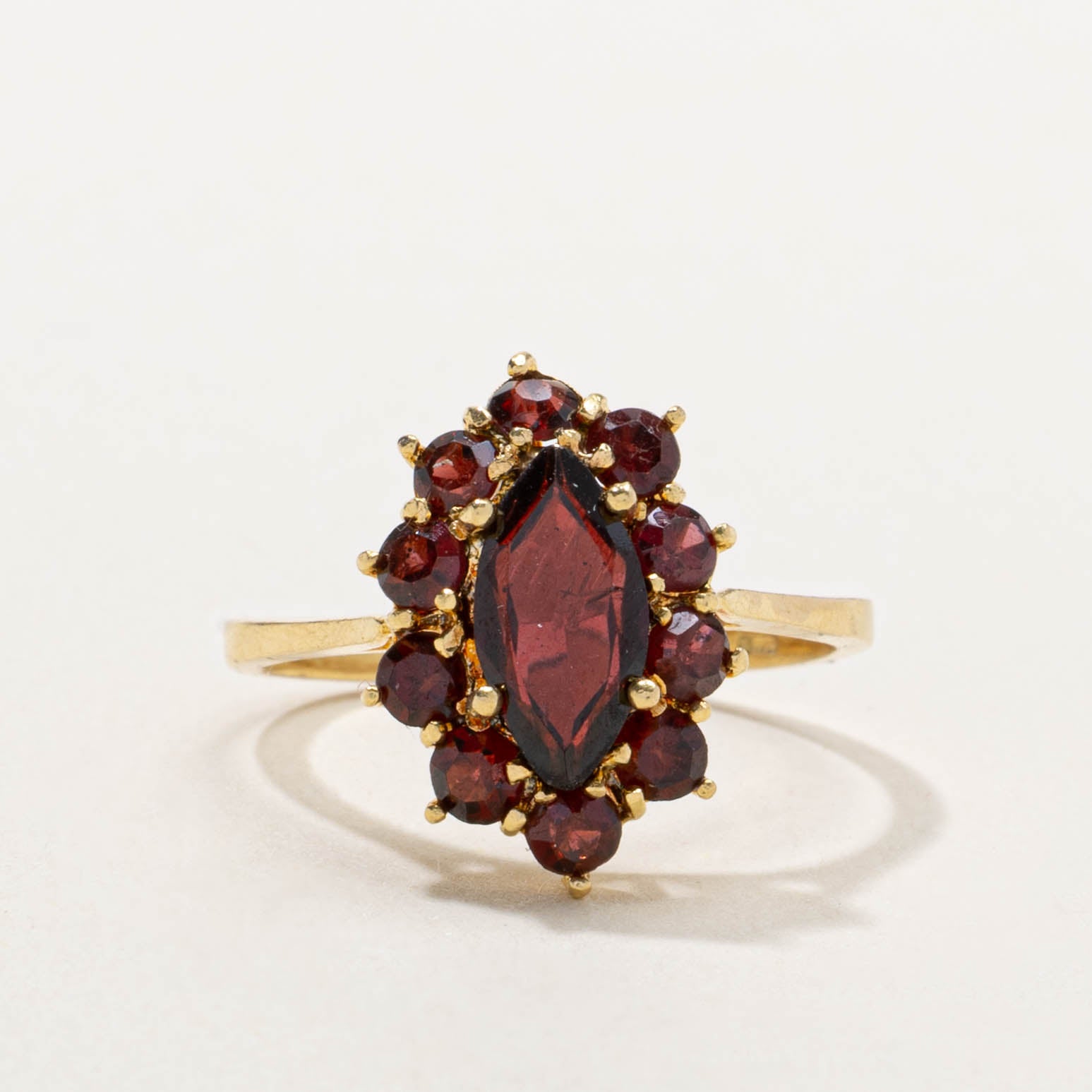 18k Garnet Petal Cluster Ring | 2.00ctw | SZ 7.25