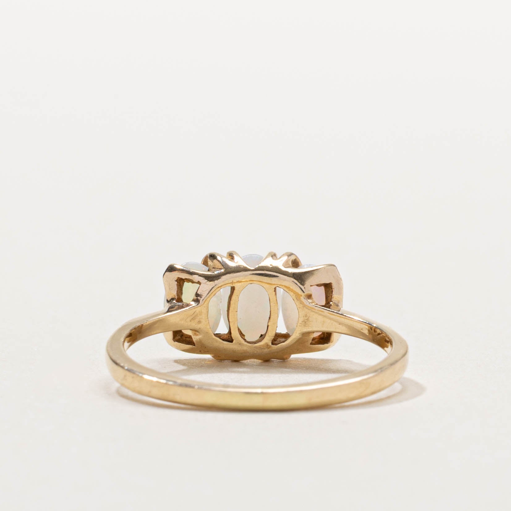 10k Three Stone Opal Ring | 0.75ctw | SZ 6