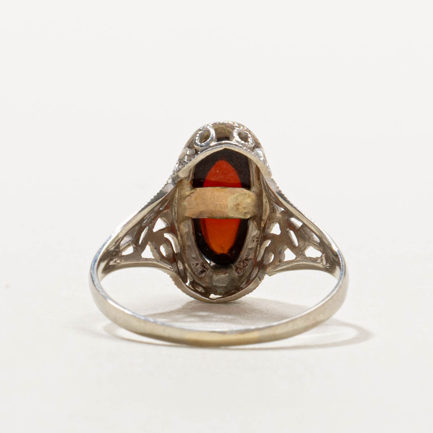 'O. B. Allan' Art Deco 14k Garnet Filigree Ring | 1.60ct | SZ 5.5