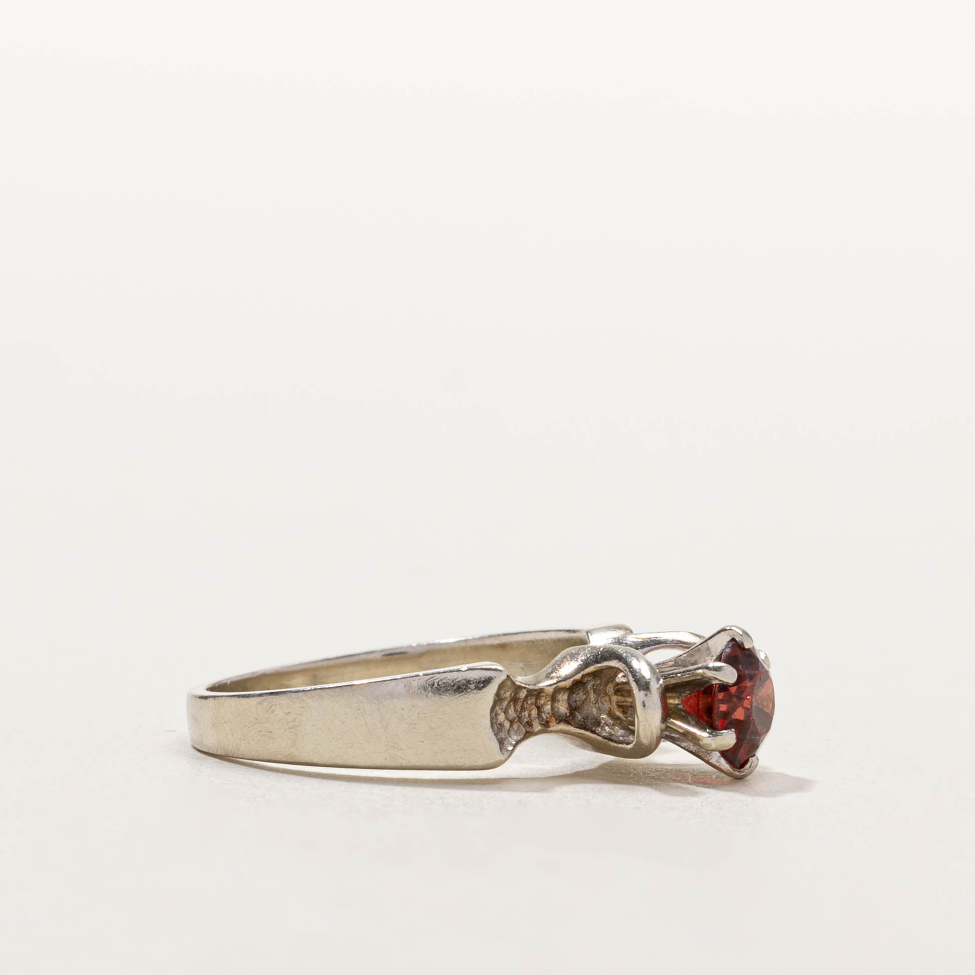 14k High Set Solitaire Garnet Ring | 0.75ct | SZ 6
