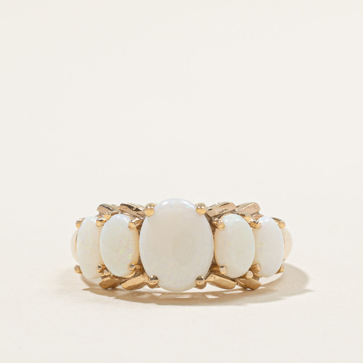 10k Five Stone Opal Ring | 1.75ctw | SZ 9.25