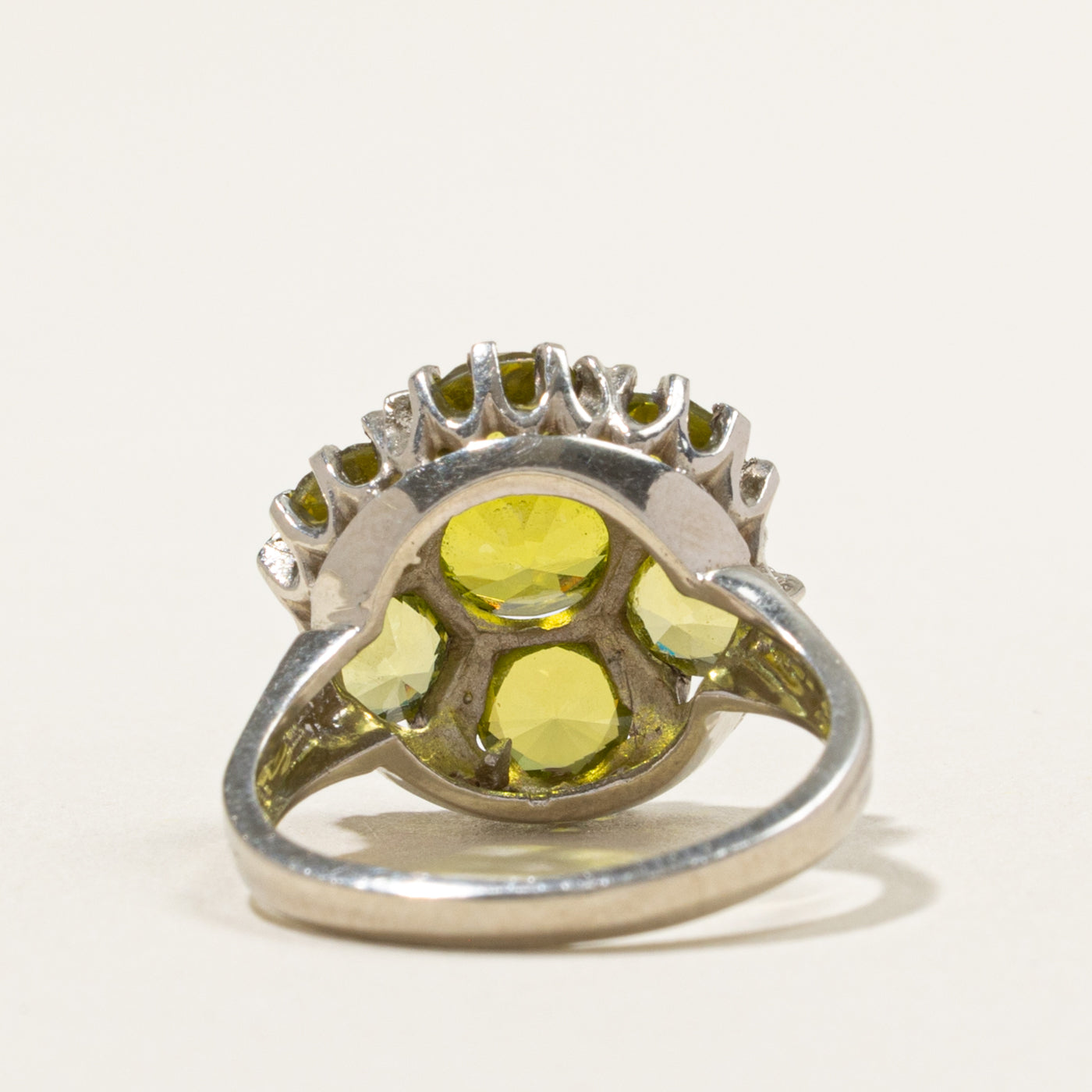 Vintage Canadian Synthetic Spinel Daisy Cluster Ring | 5.40ctw | SZ 6