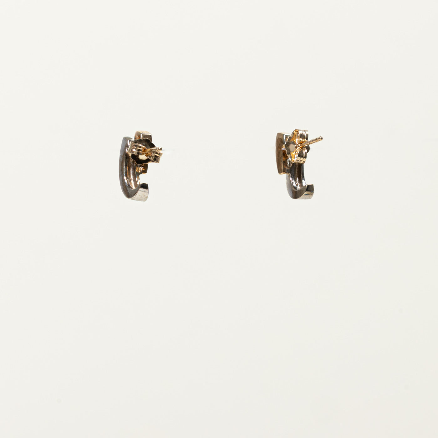 10k Channel Set Diamond Geometric Earrings | 0.08ctw