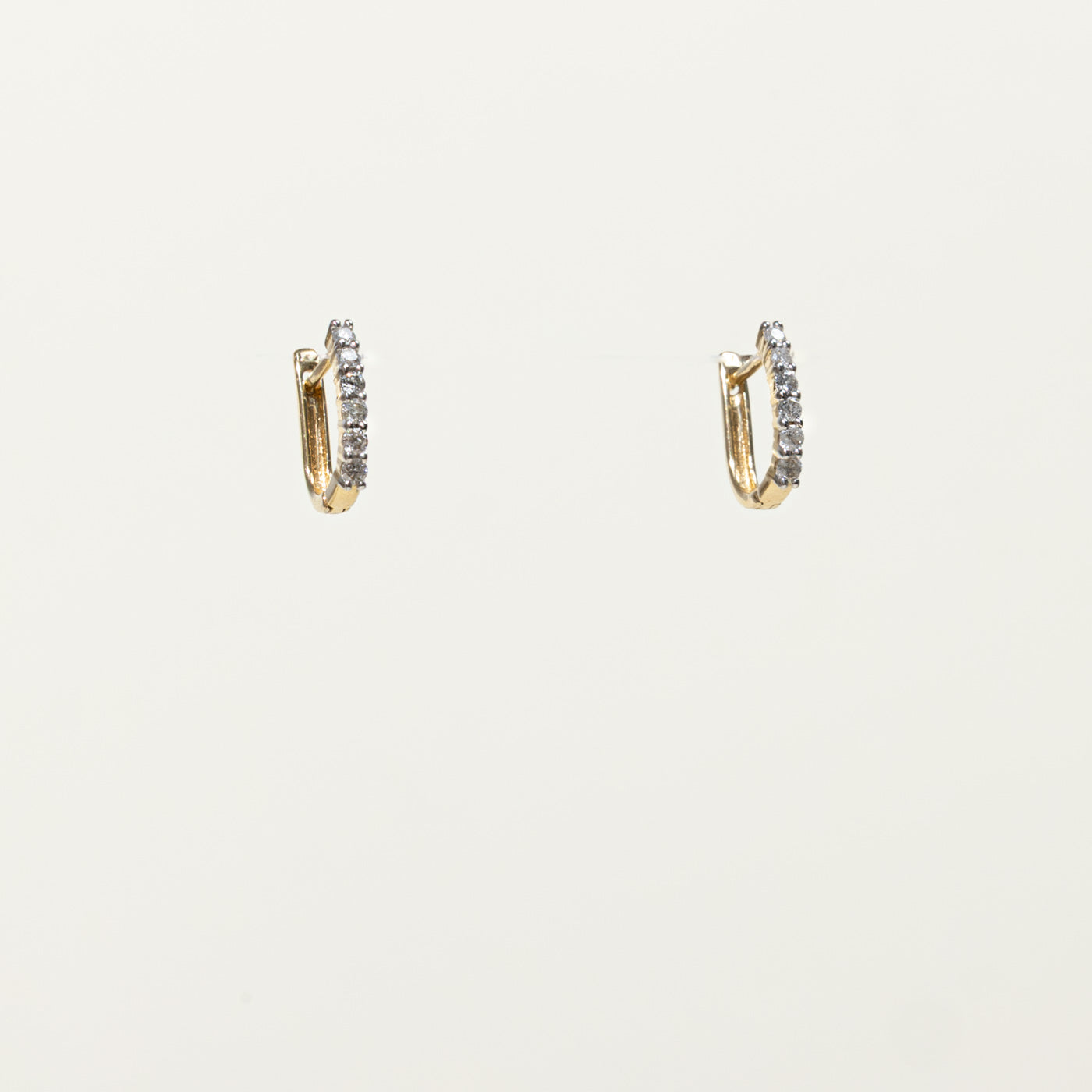 14k Diamond Huggie Earrings | 0.20ctw