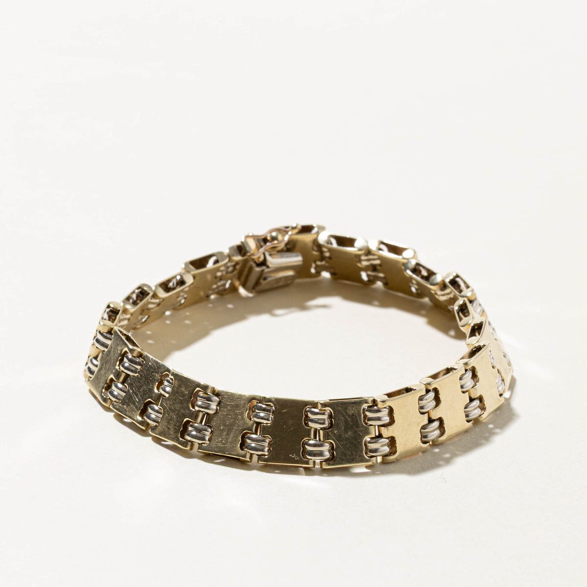 10k Yellow Gold Wide Chain Bracelet | 10mm | 7.5"