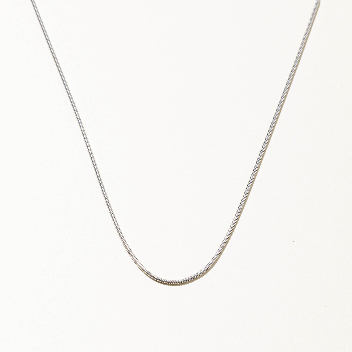 14k White Gold Snake Chain | 1.4mm | 15"