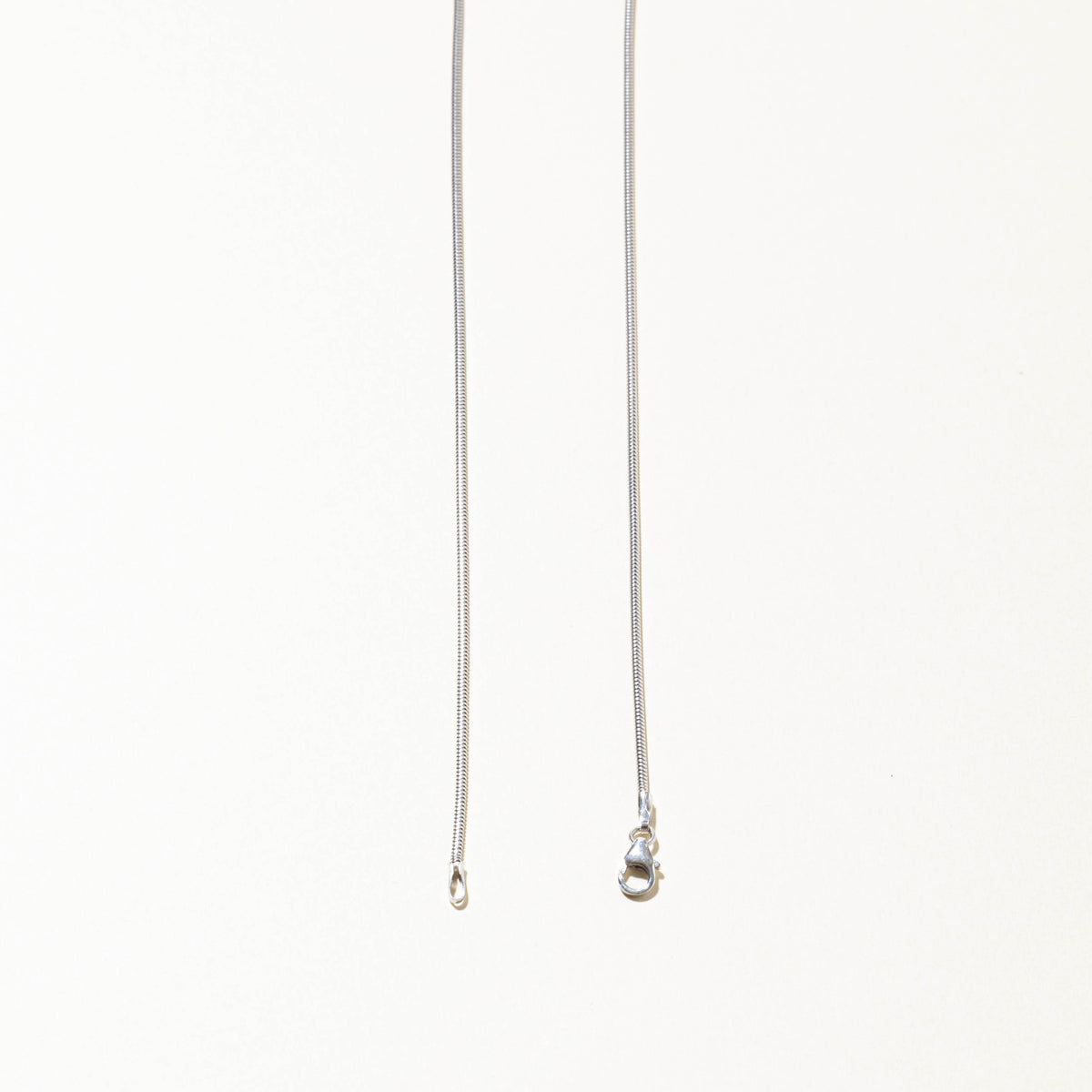14k White Gold Snake Chain | 1.4mm | 15"