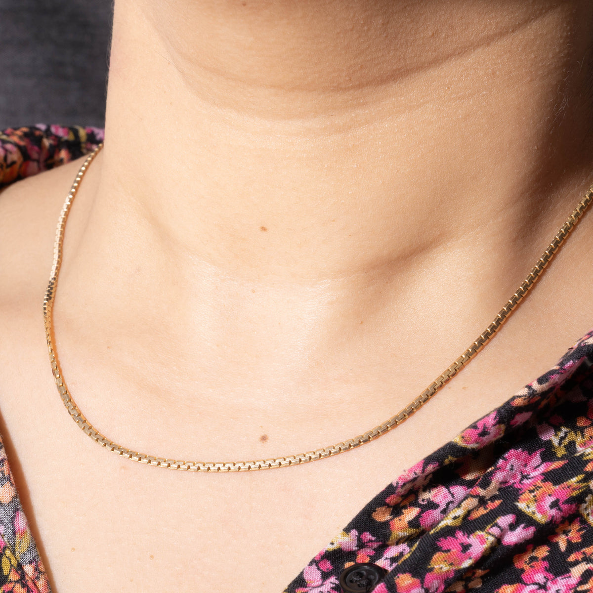 14k Yellow Gold Modified Box Link Chain | 2.15mm | 20"