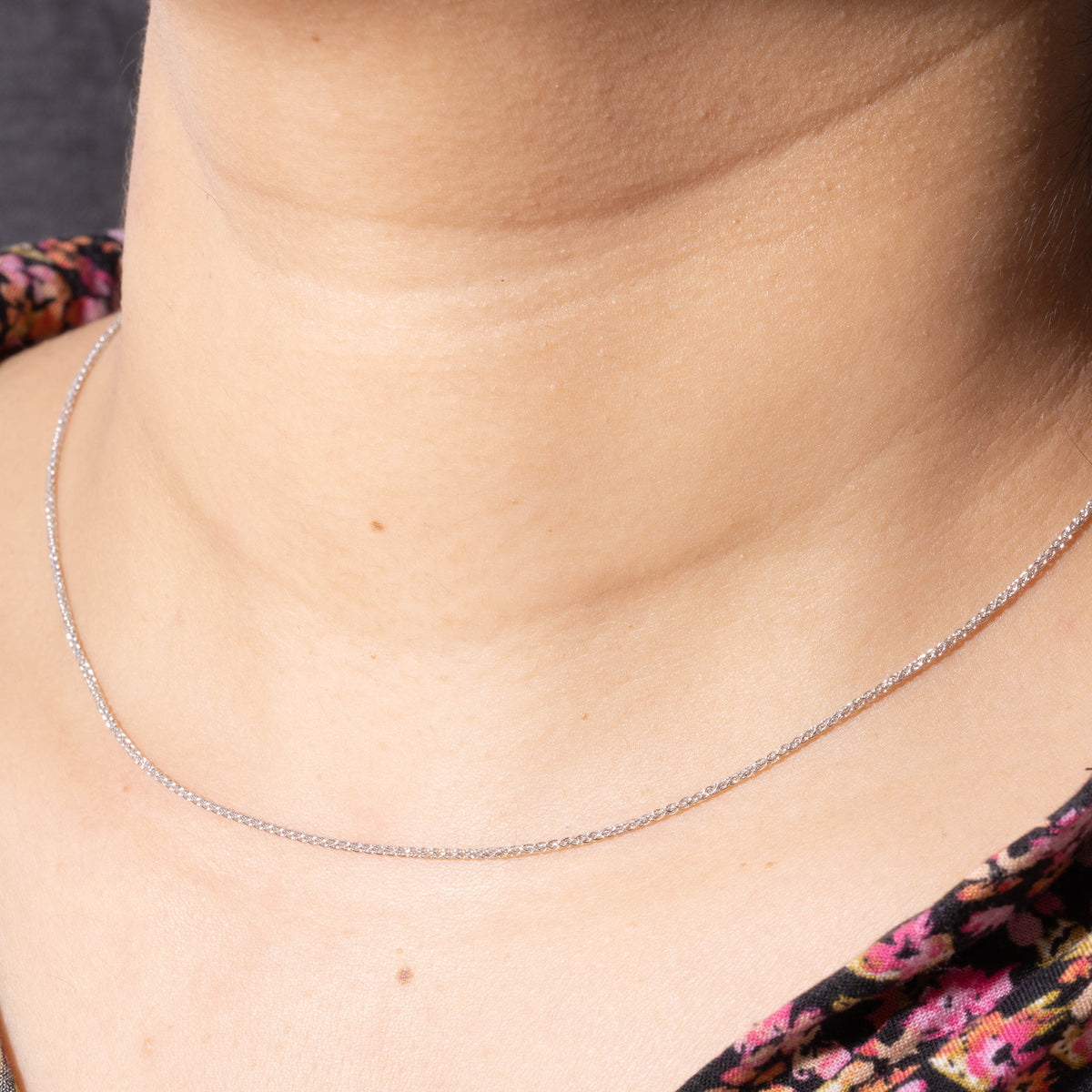 18k White Gold Wheat Chain | 1.2mm | 16"