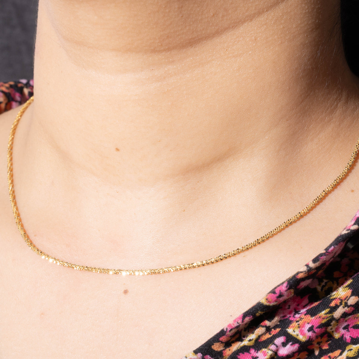 Italian Yellow Gold Margarita Chain | 1.8mm | 17.5"
