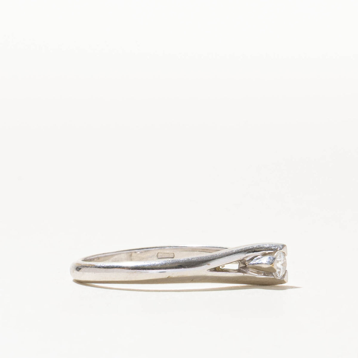 Italian Solitaire Diamond Geometric Ring | 0.08ct | SZ 7.25