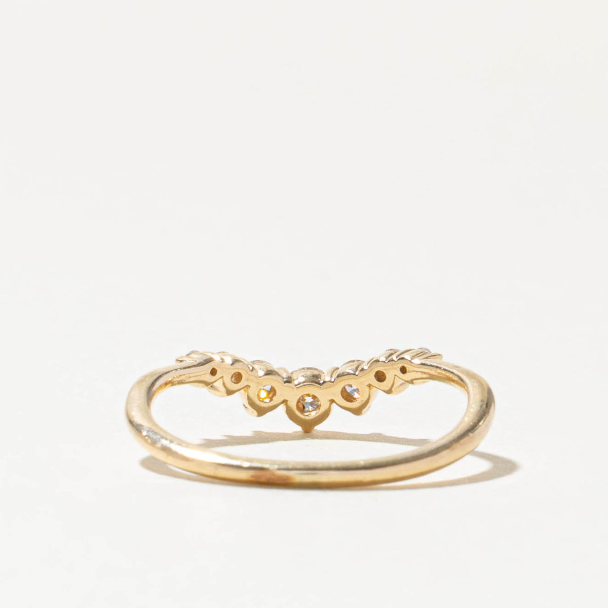 14k Semi Eternity Diamond Contour Ring | 0.25ctw | SZ 6