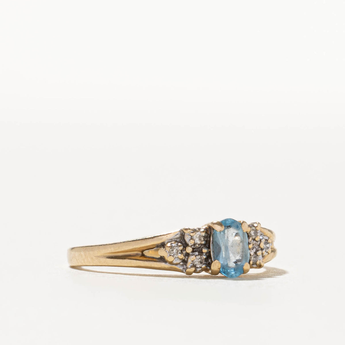 10k Topaz & Diamond Cluster Accented Ring | SZ 4.25