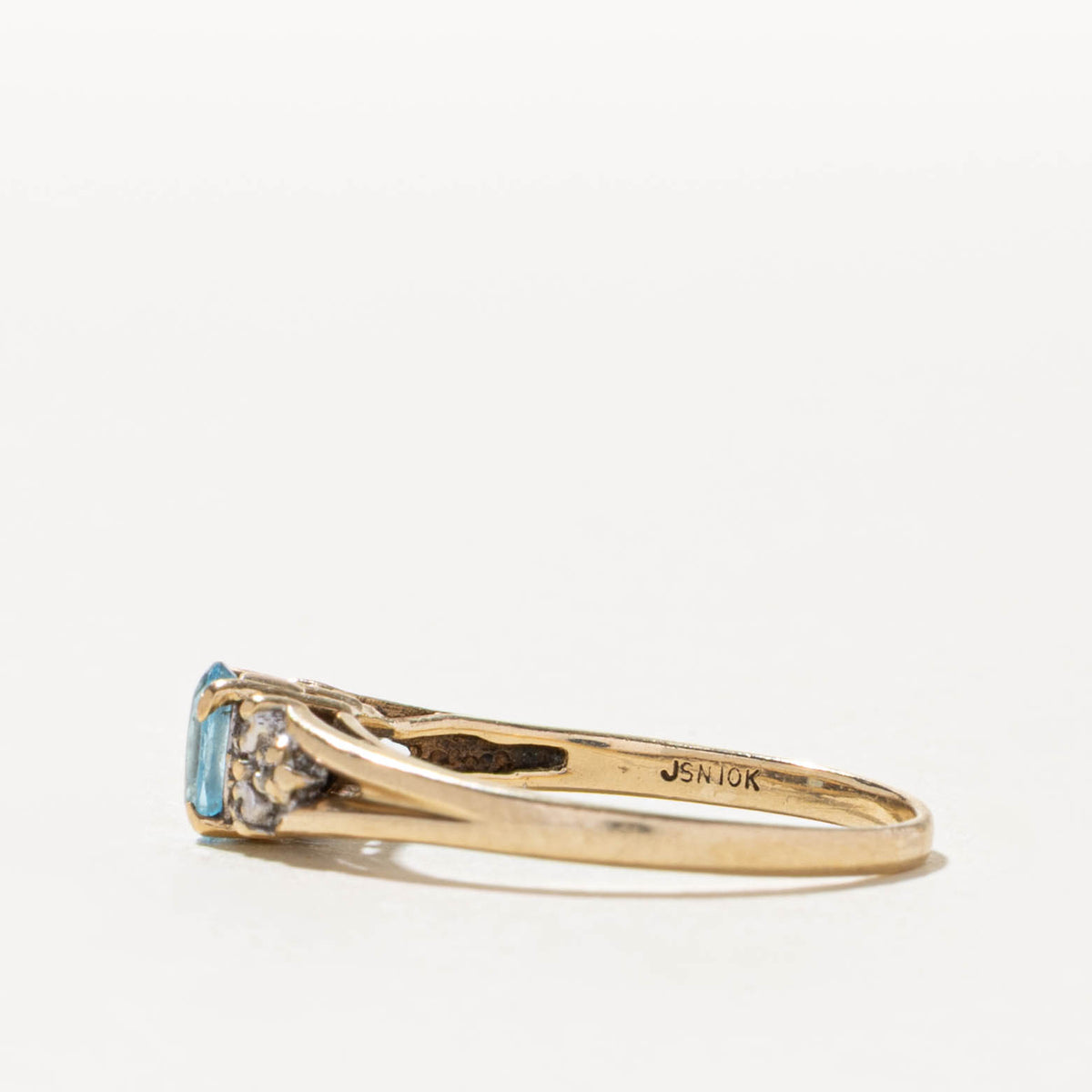 10k Topaz & Diamond Cluster Accented Ring | SZ 4.25