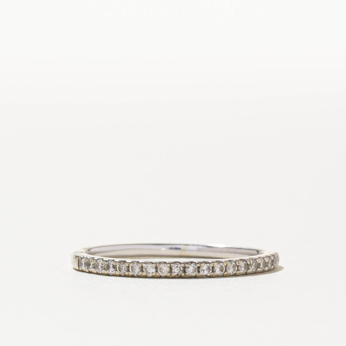 10k Semi Eternity Pavé Set Diamond Band | 1.55mm | SZ 7