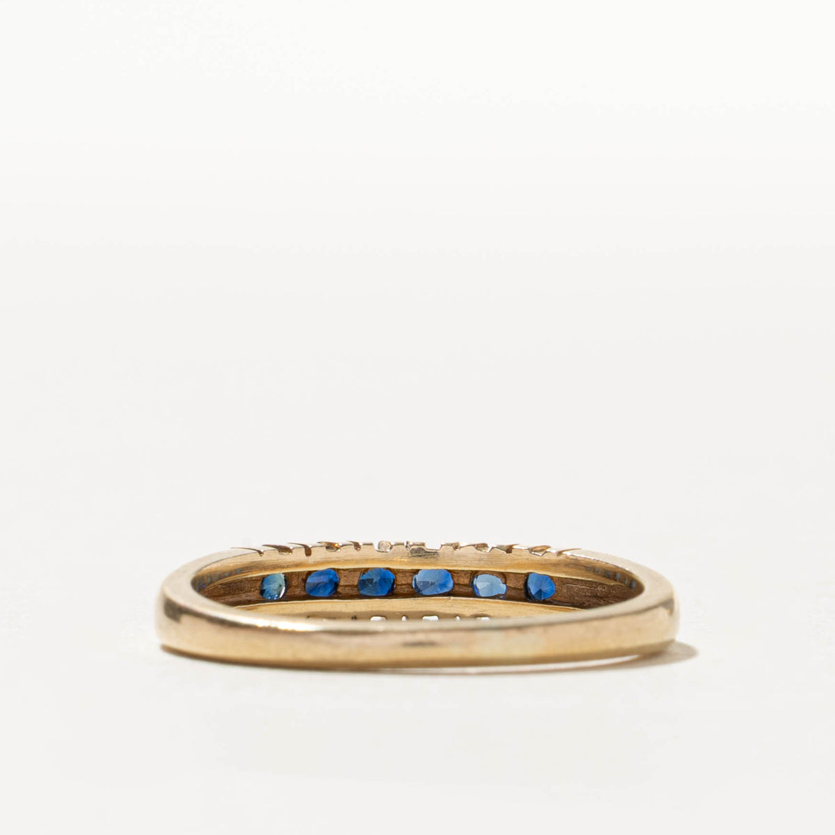 10k Six Stone Sapphire Band | 3.30mm | SZ 7.75