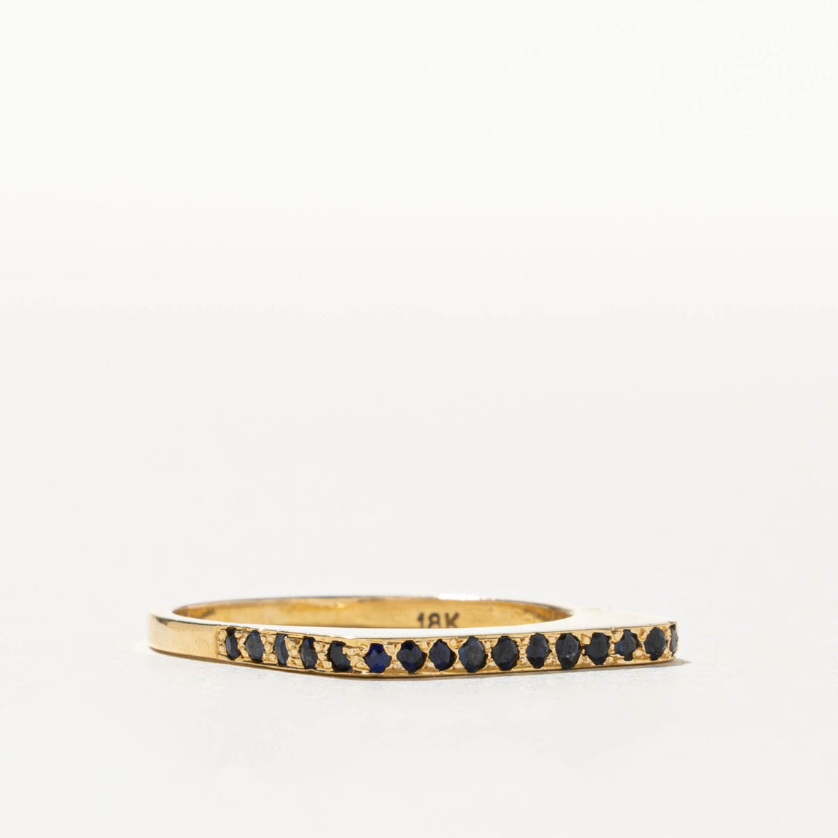 10k Semi Eternity Sapphire Soft-Square Band | 1.70mm | SZ 6.75