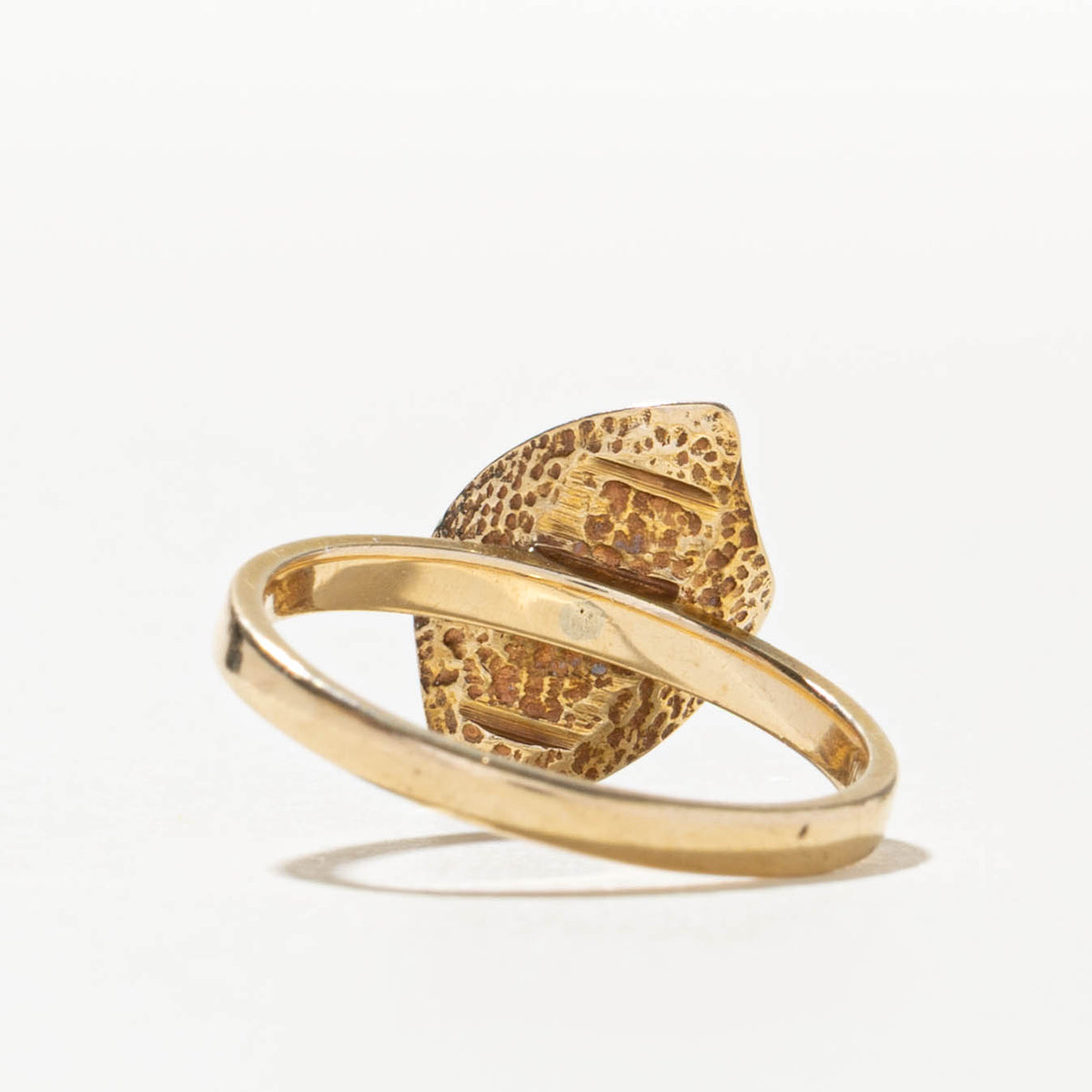14k Solitaire Old European Cut Diamond Abstract Ring | 0.20ct I2 M | SZ 6.5