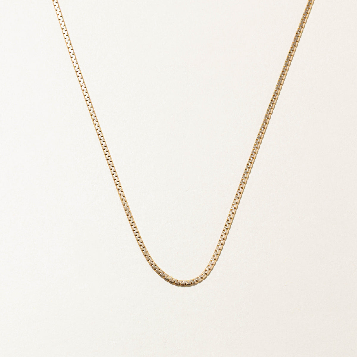 14k Yellow Gold Modified Box Link Chain | 2.15mm | 20"