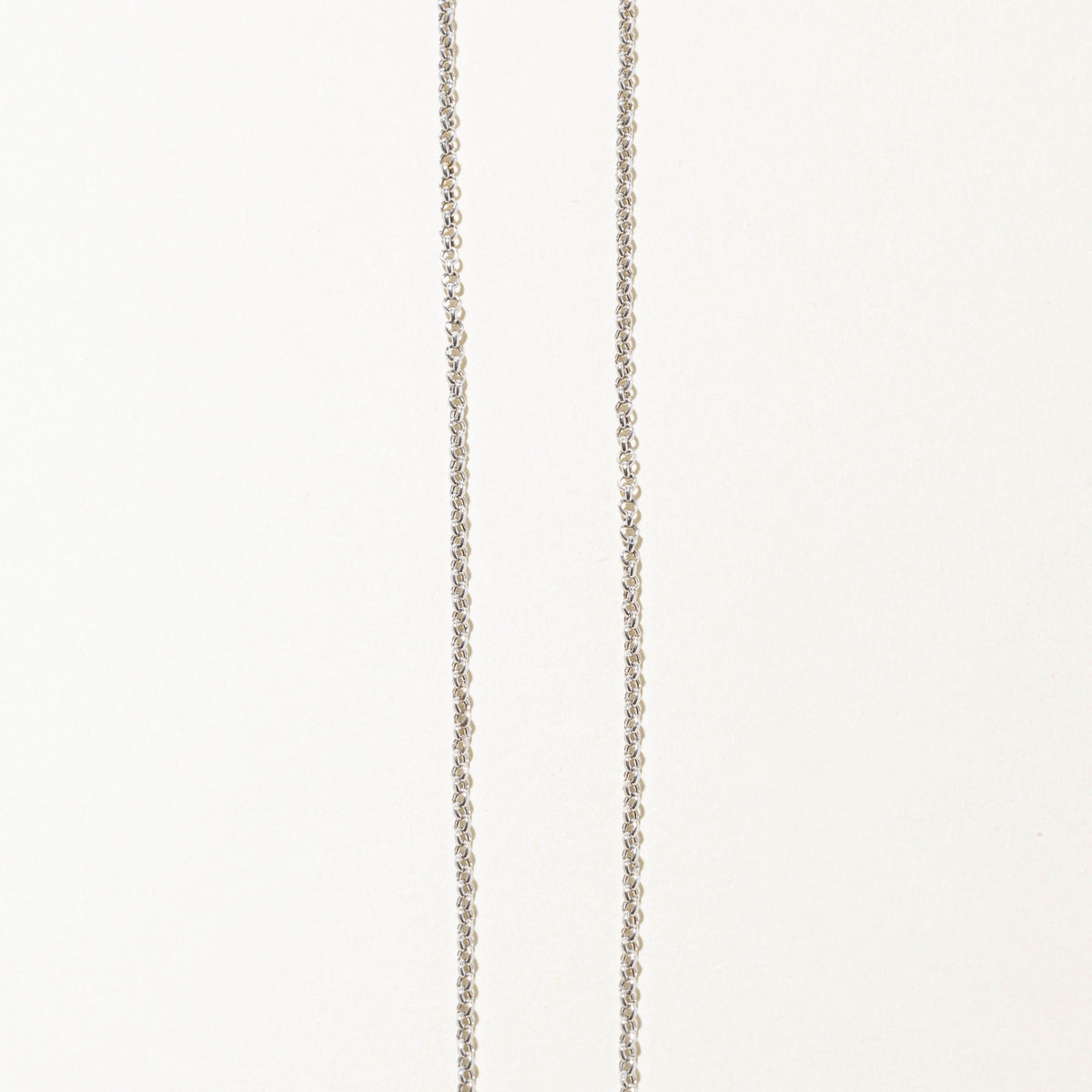 14k White Gold Rolo Chain | 2.35mm | 18"