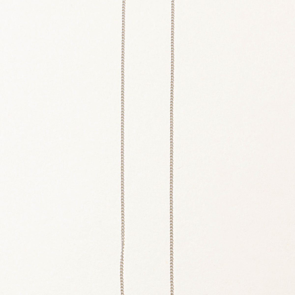 14k White Gold Curb Link Chain | 1.1mm | 18"