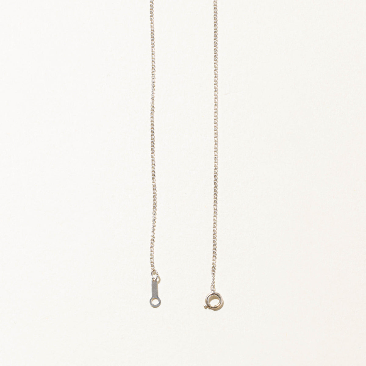 14k White Gold Curb Link Chain | 1.1mm | 18"