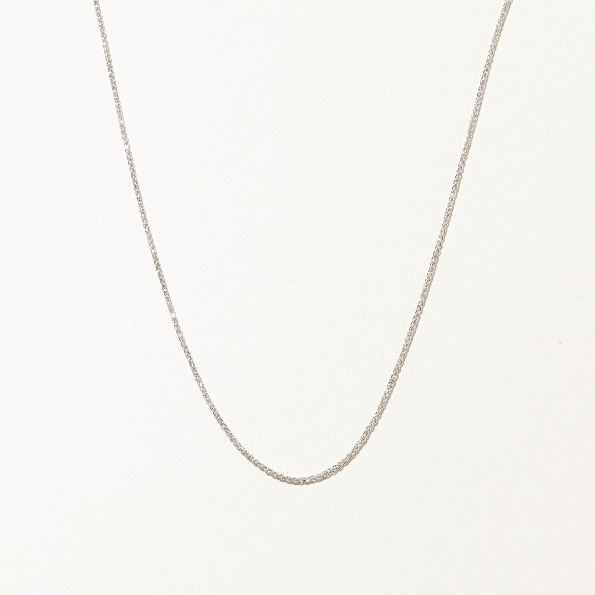 18k White Gold Wheat Chain | 1.2mm | 16"
