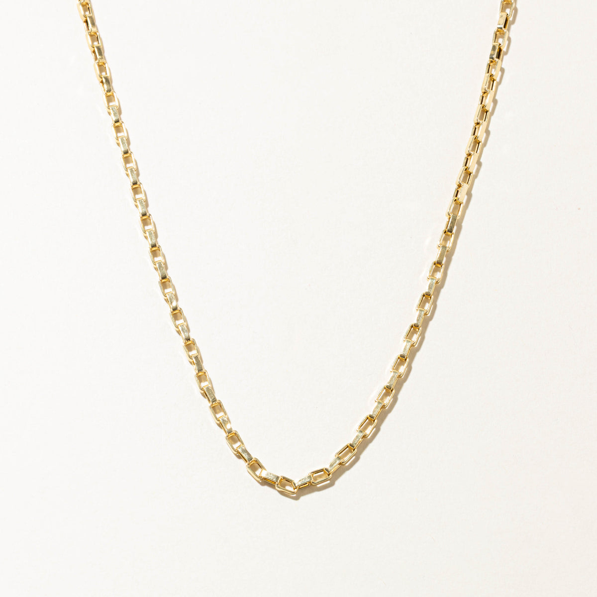 18k Yellow Gold Box Link Chain | 3.05mm | 20"