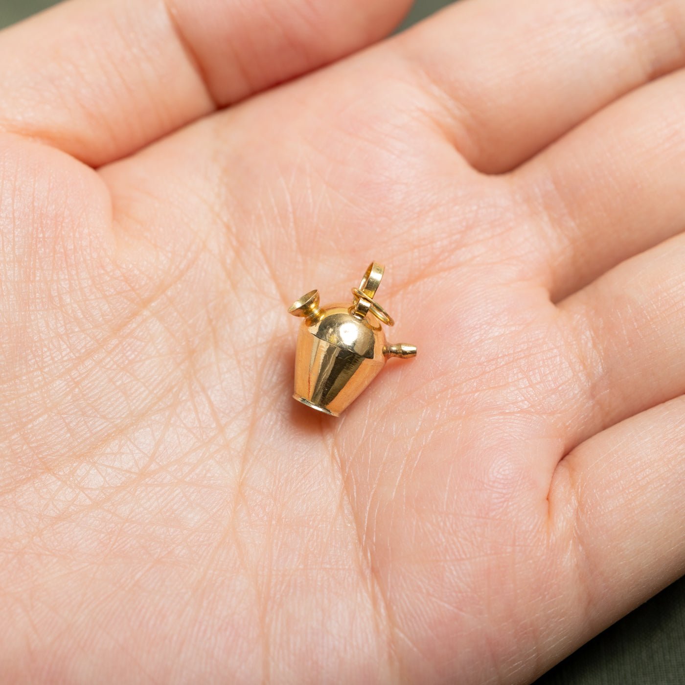 18k Yellow Gold Cocktail Shaker Charm