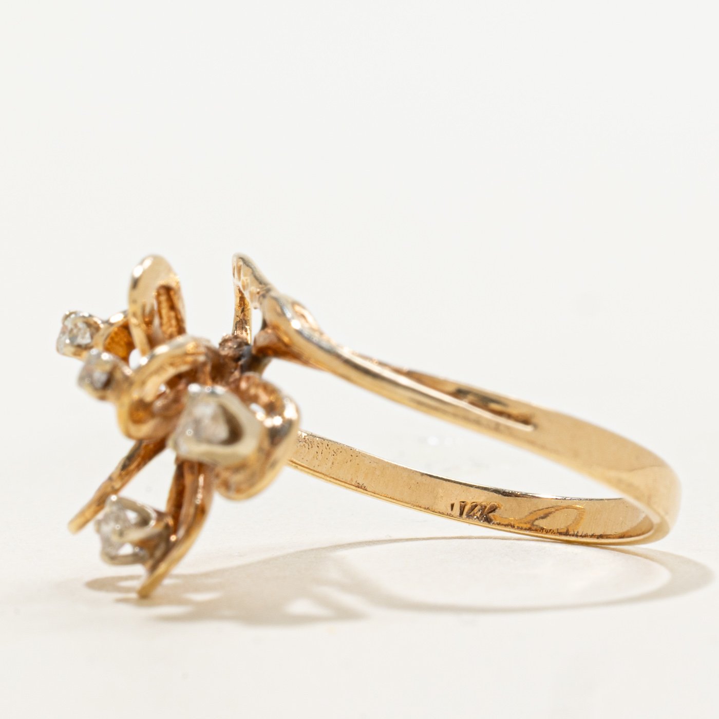 14K Ring with Diamond Accents