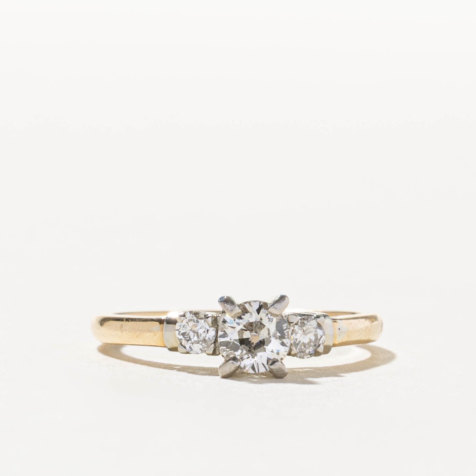 14k Old European Cut Diamond Engagement Ring | 0.62ctw | SZ 7.75