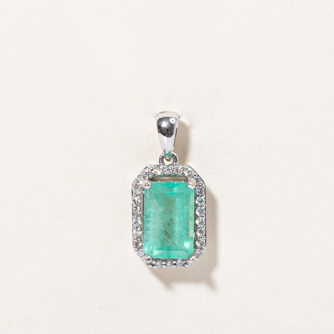 Emerald & Diamond Pendant | 1.92ct, 0.18ctw |