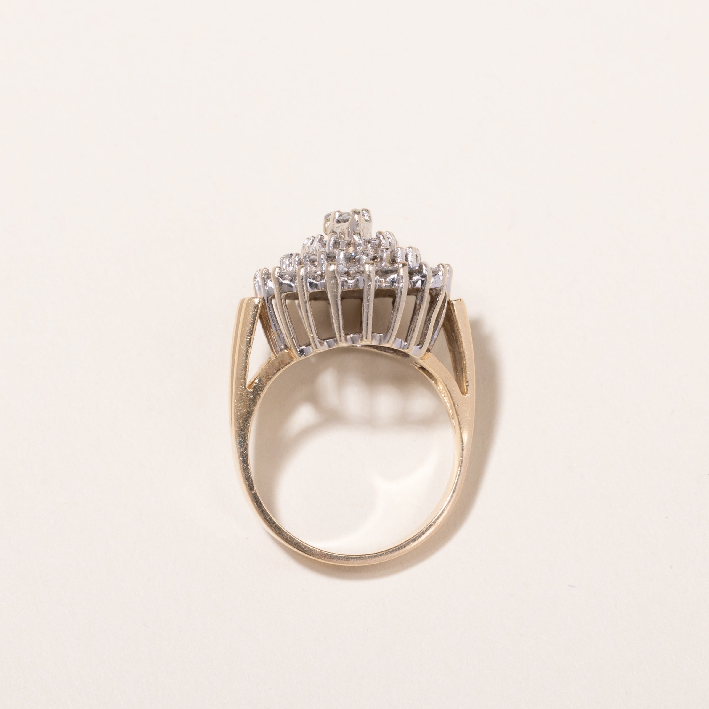 10k Yellow and White Gold Diamond Ring | 1.56ctw | SZ 8