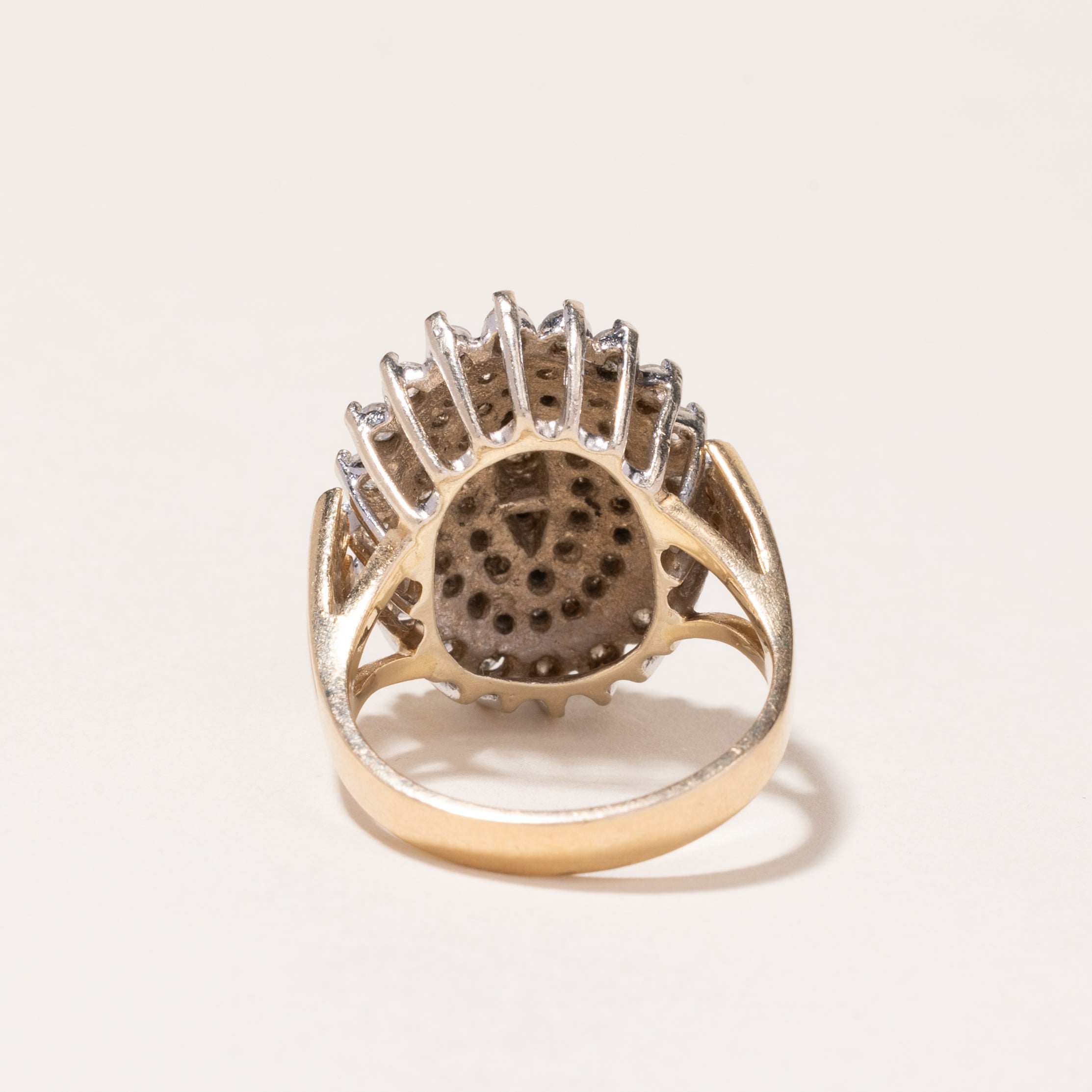 10k Yellow and White Gold Diamond Ring | 1.56ctw | SZ 8