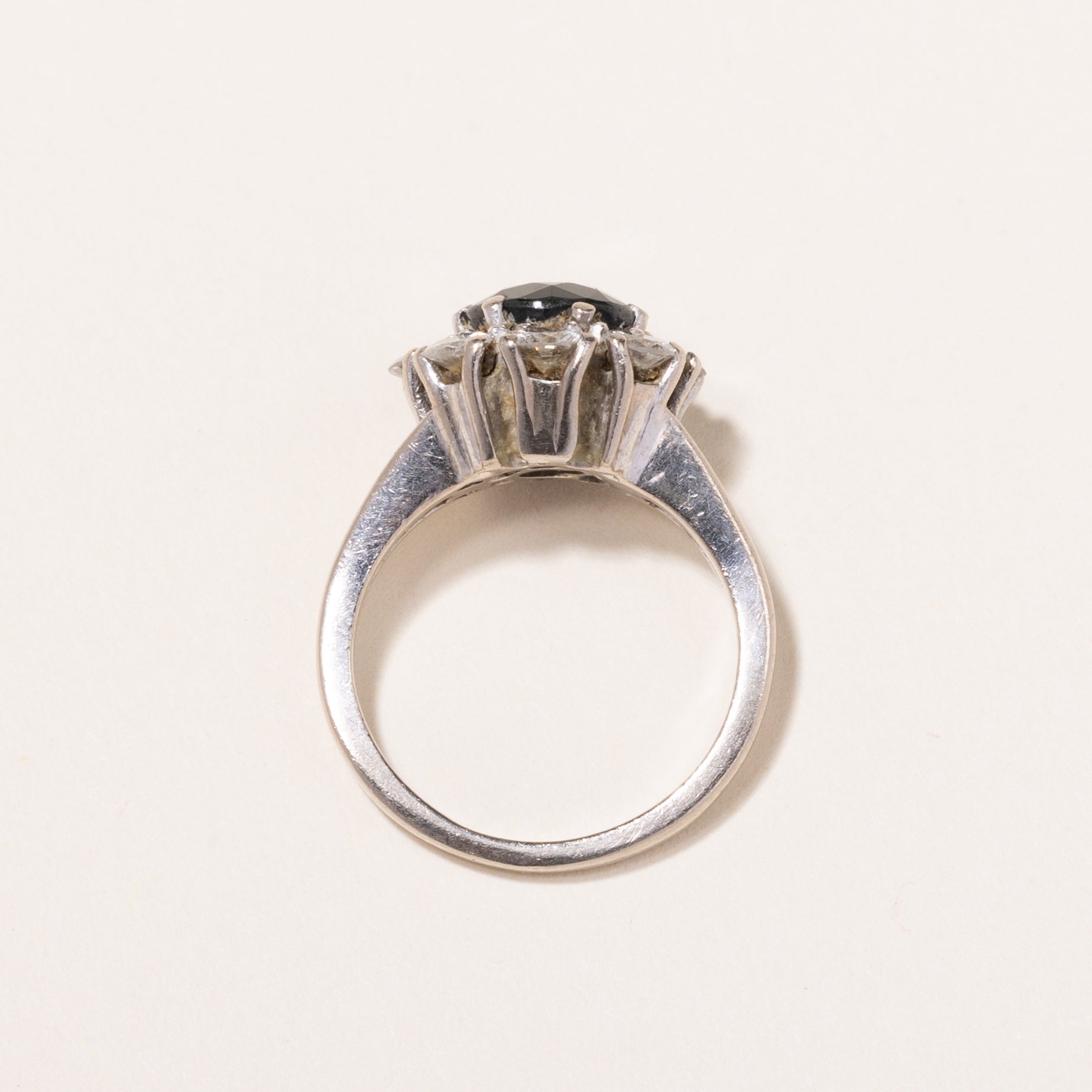14k White Gold Sapphire and Diamond Ring | 2.11ct, 1.06ctw | SZ 6