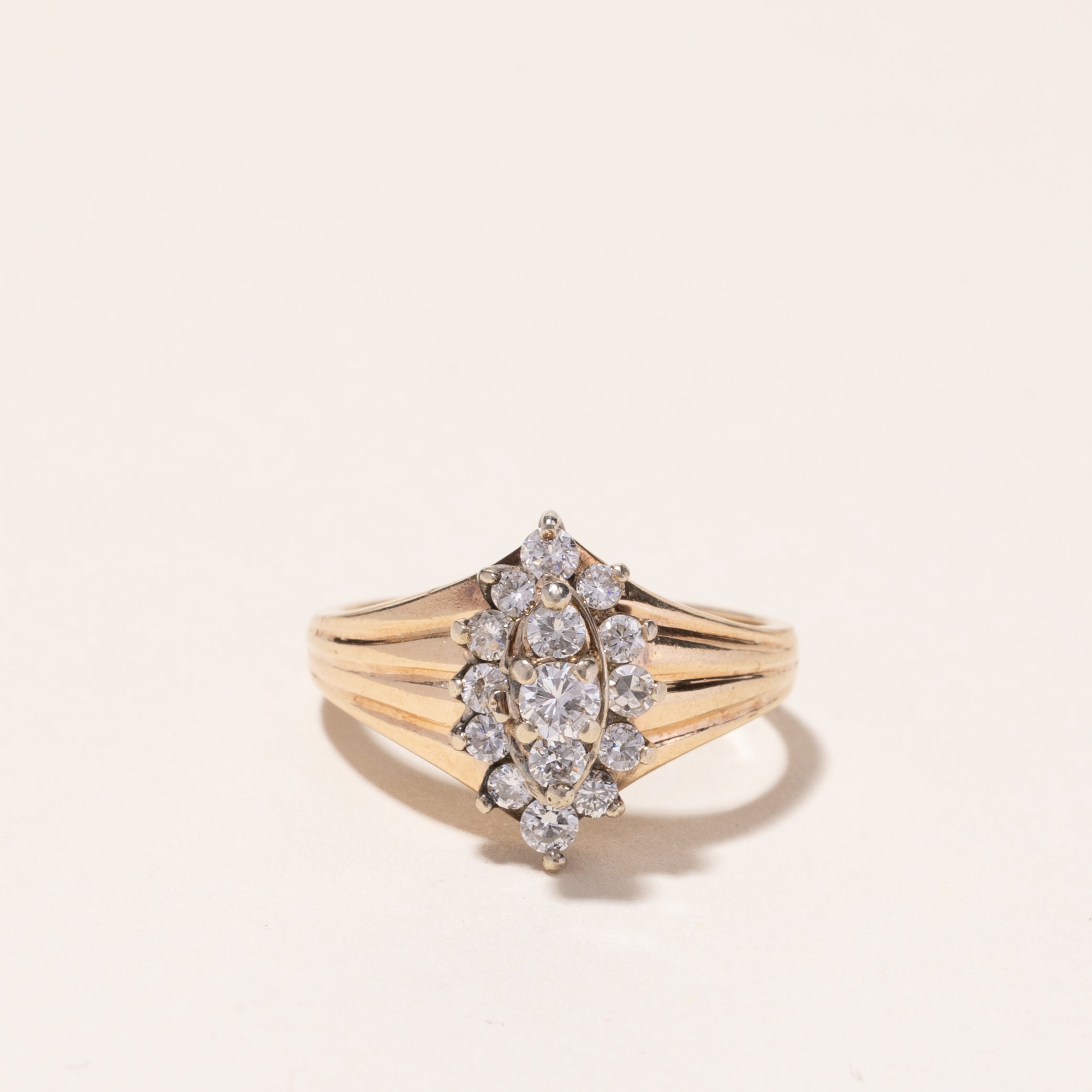 14k Yellow Gold Diamond Ring | 0.72ctw | SZ 8.25