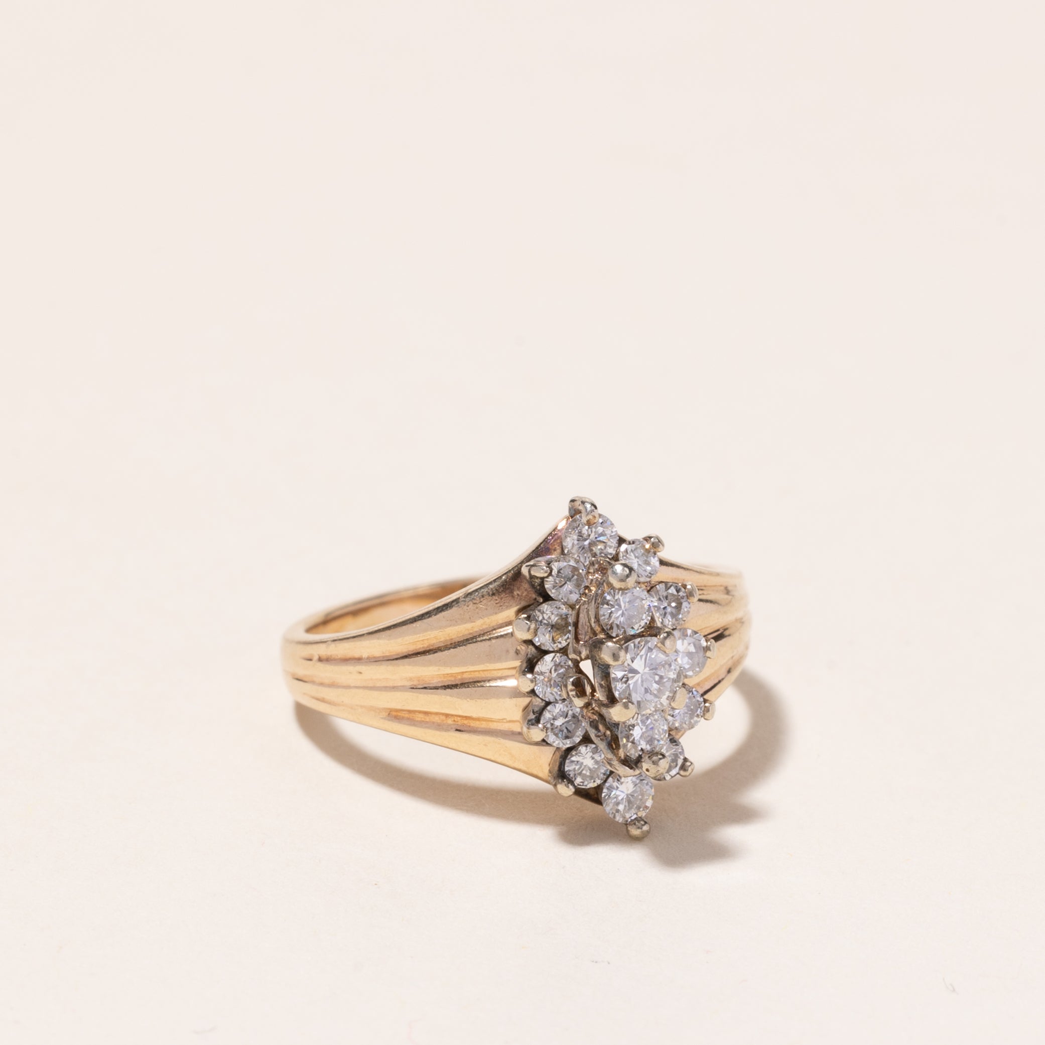 14k Yellow Gold Diamond Ring | 0.72ctw | SZ 8.25
