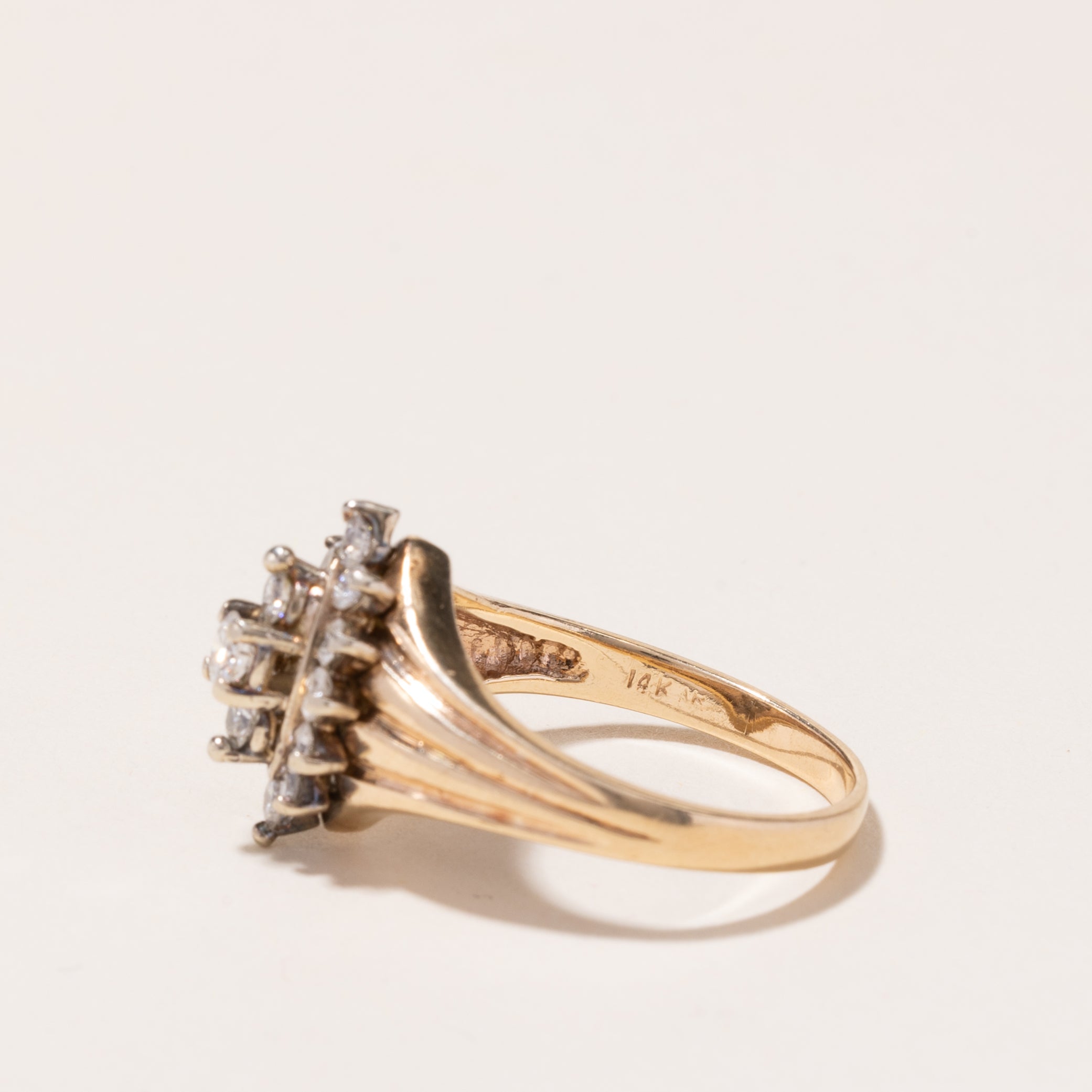 14k Yellow Gold Diamond Ring | 0.72ctw | SZ 8.25